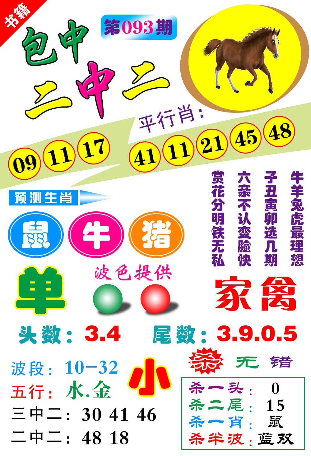 093期澳门预测生肖[图]